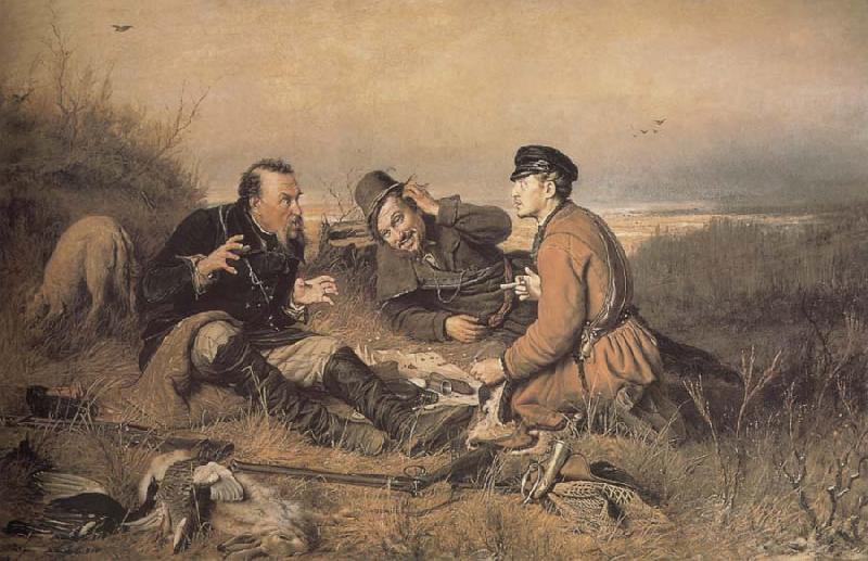 Vasily Perov Hunters at Rest